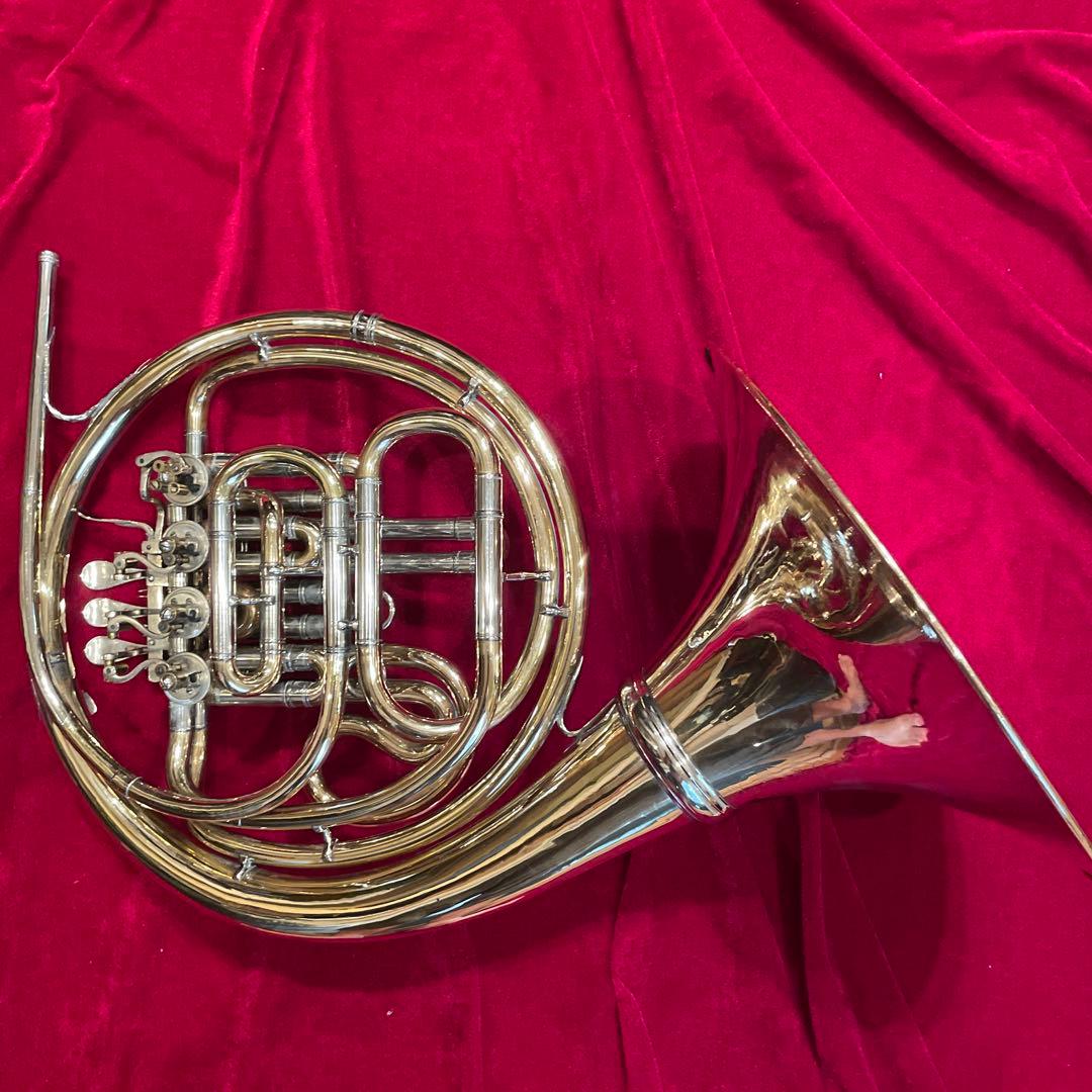 (美品)メルヒオール　セミダブルホルン　フレンチホルン