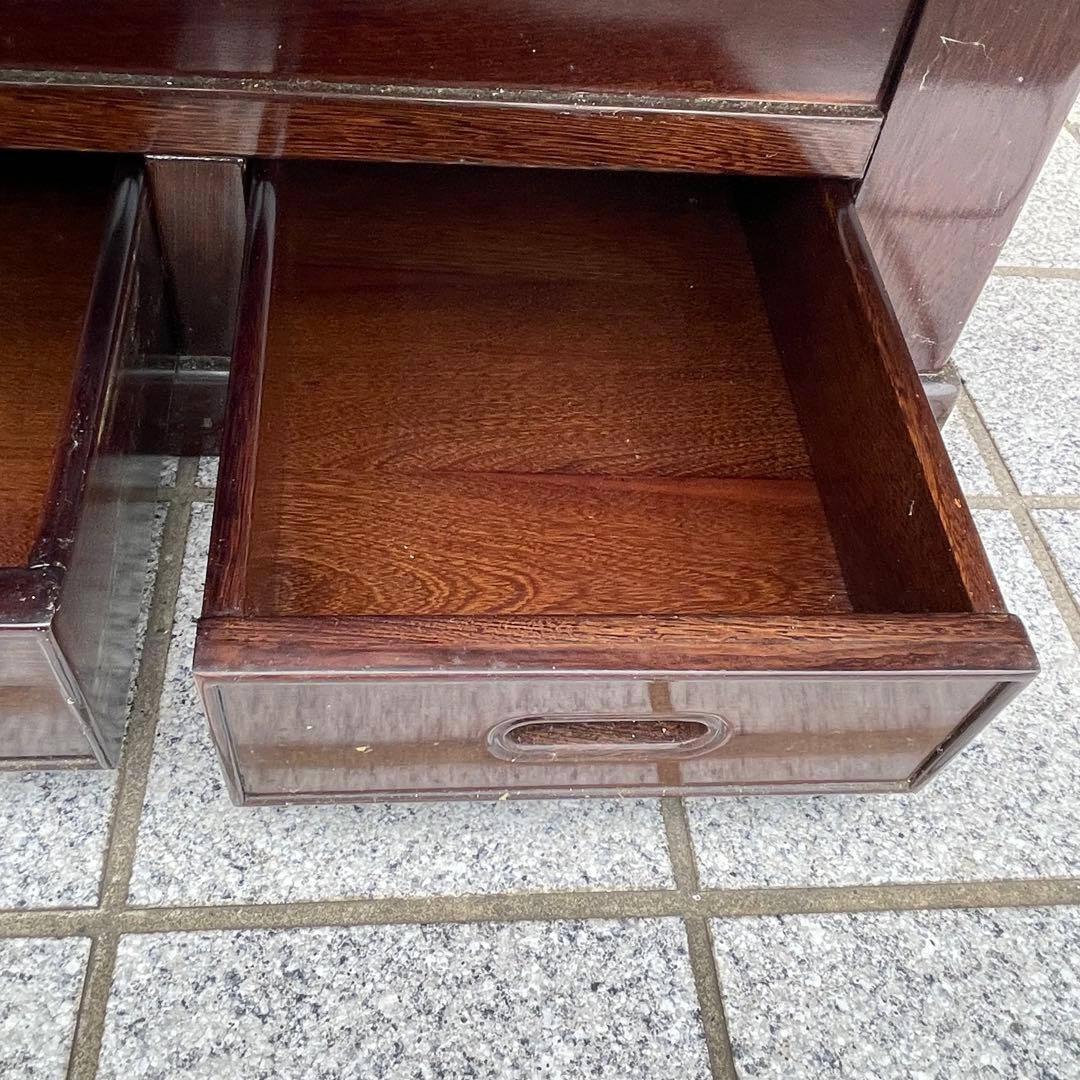 年代物 鉄刀木（タガヤサン）総無垢 関西火鉢 4尺 机 テーブル 和室 和風