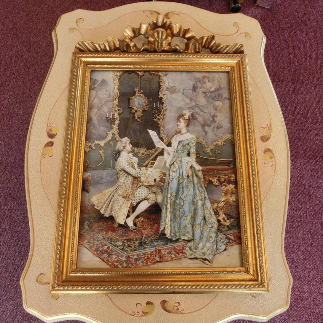 ロココ調 貴族の額絵 レッスン アンティークゴールド アクリルセット