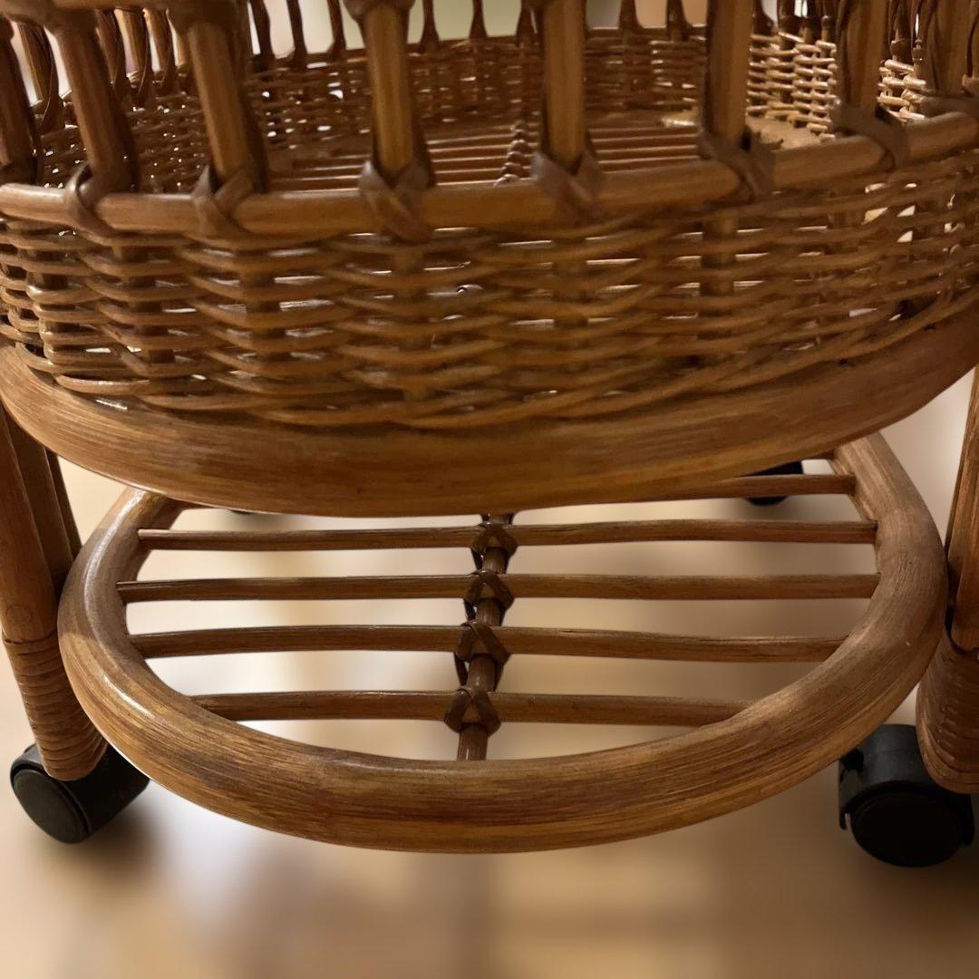 ナチュラル天然素材◾️籐ラタン製 脱衣籠 脱衣かご ランドリーバスケット