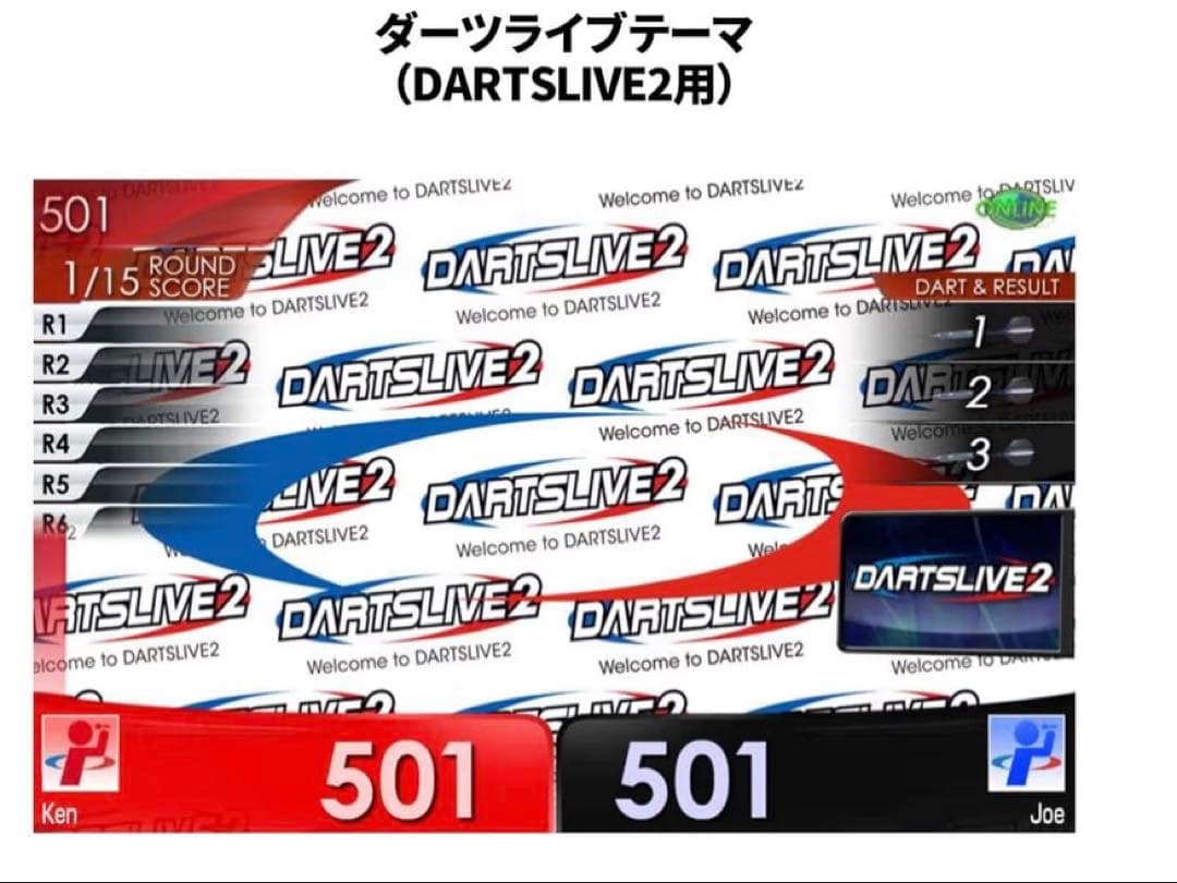 DARTSLIVE ダーツライブカード 花札 視力検査 3枚セット
