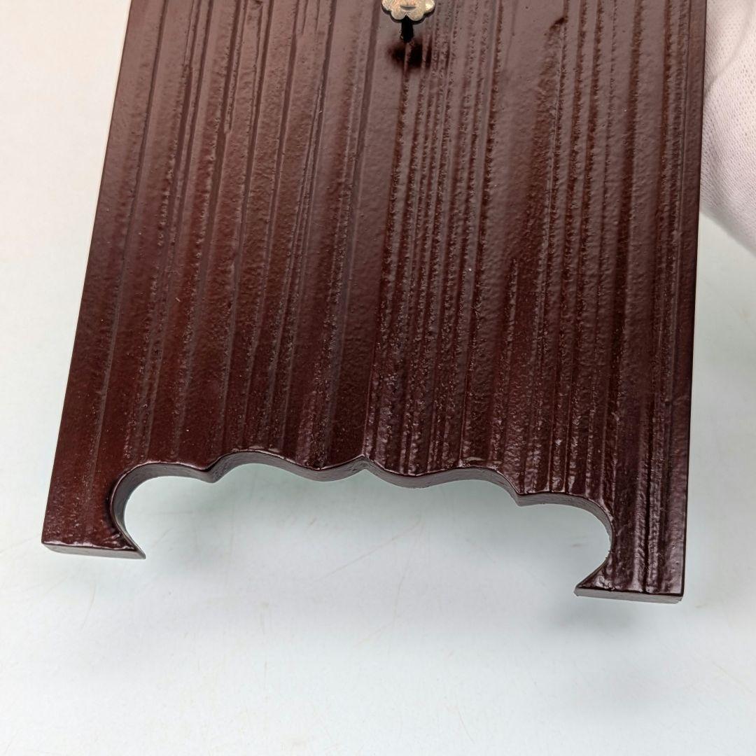 塗・前端雅峯】【金具・蒼雲 作】 南鐐金具 扇子掛 共箱 純銀 茶道具