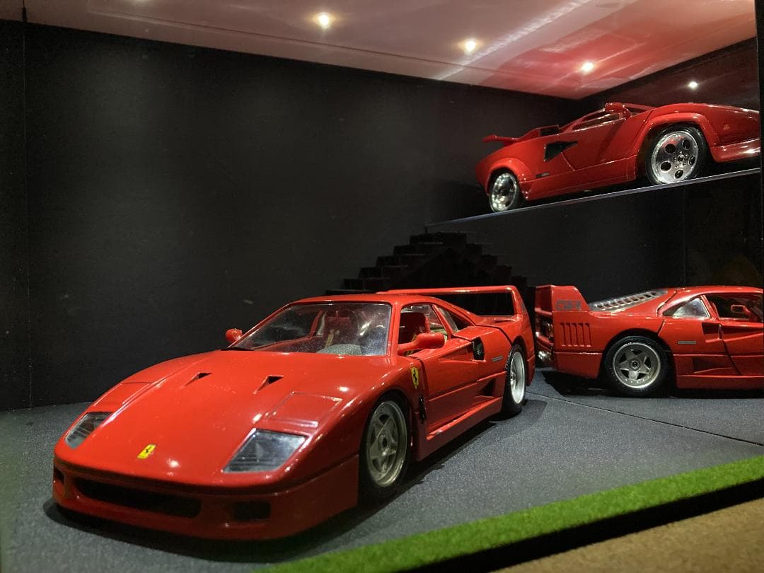 ミニカー用ジオラマ：1/18 ショールーム＆ガレージⅣ（吹き抜け2階タイプ）