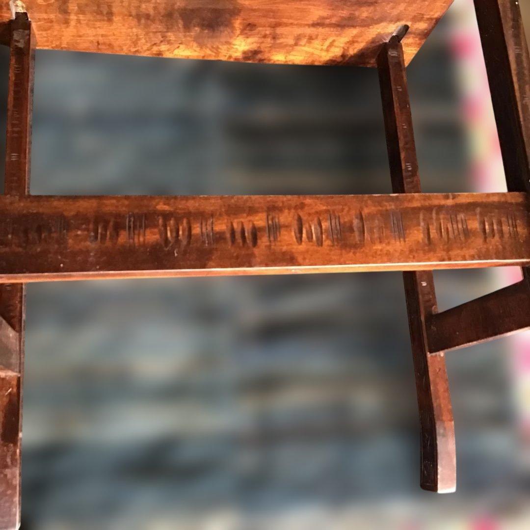 アンティーク軽井沢彫り 櫻 花台 家具 収納