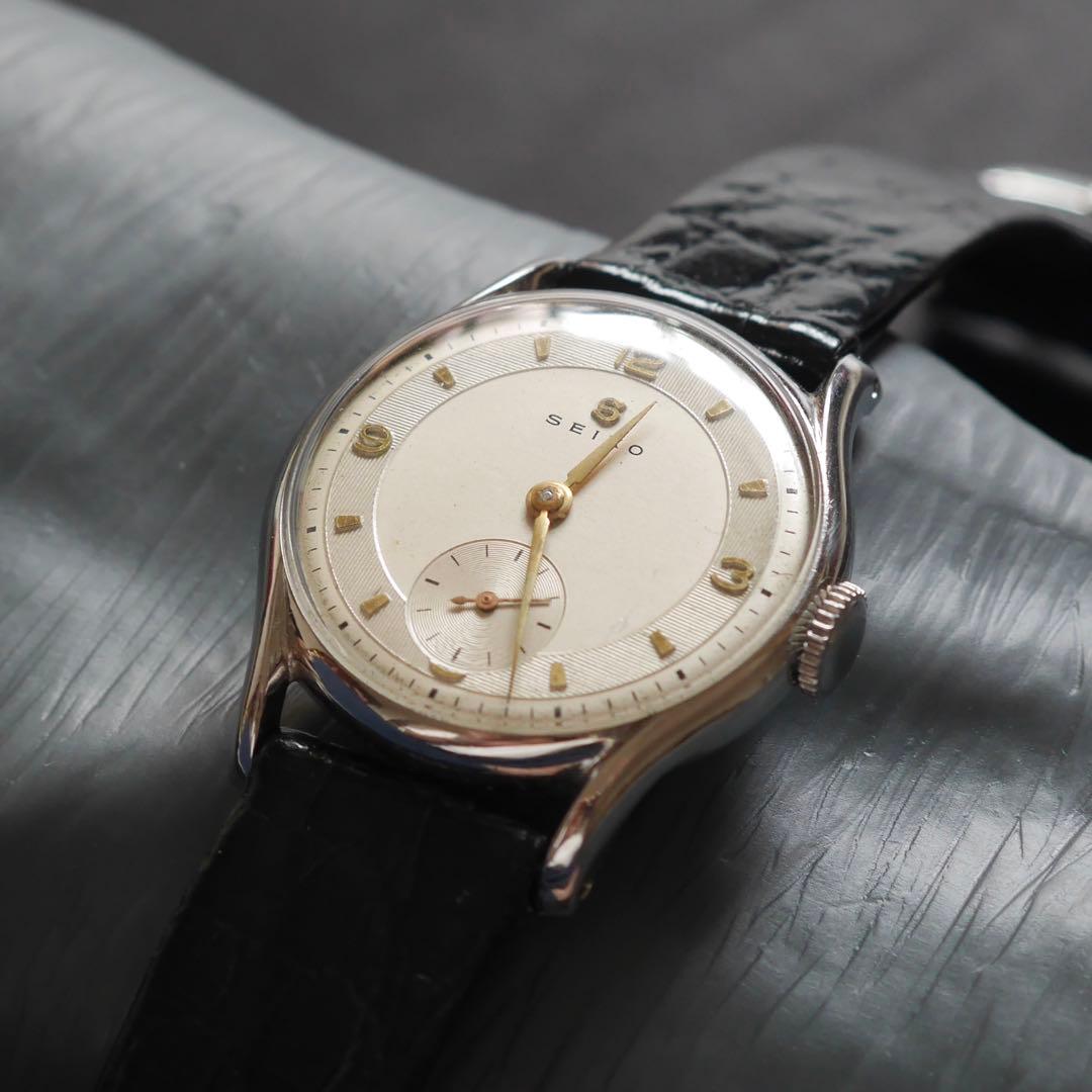 【美品/希少】SEIKO セイコー 新10B型 手巻時計 スモセコ