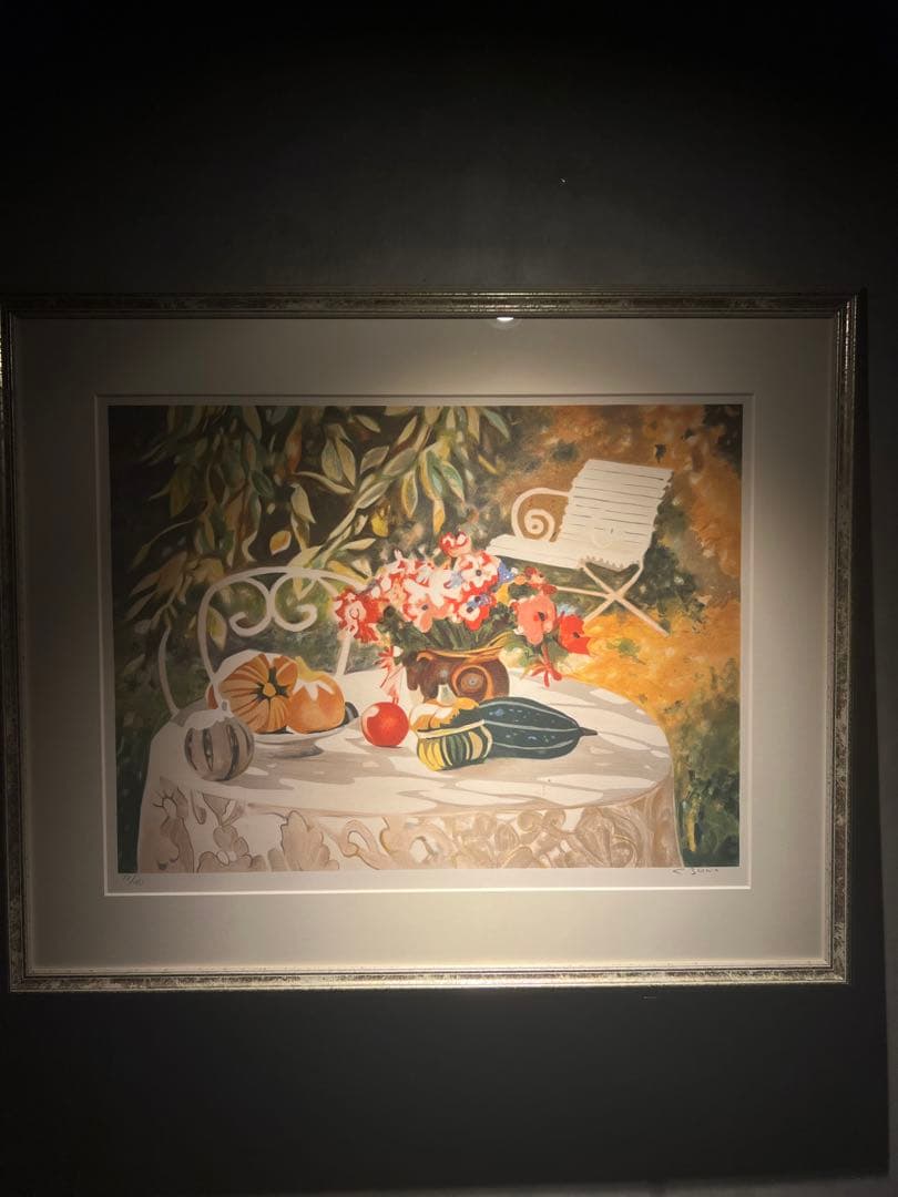 ＧＥＯＲＧＥＳ　ＢＬＯＵＩＮ　【庭のテーブル】lithograph GEORGES BLOUIN 【庭のテーブル】lithograph GEORGES