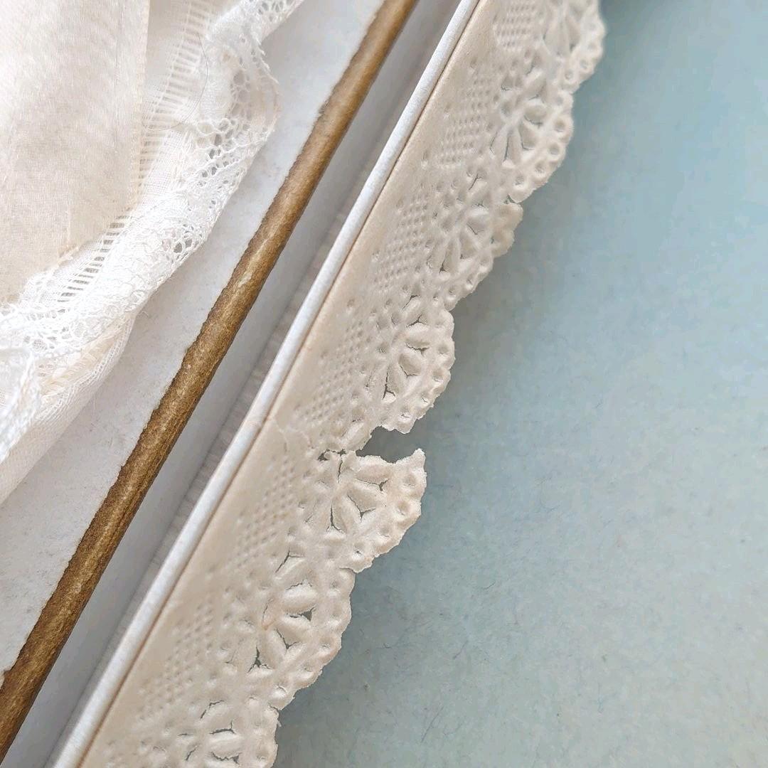 フランス製 アンティーク 初聖体のオモニエール シルクリボンとレース