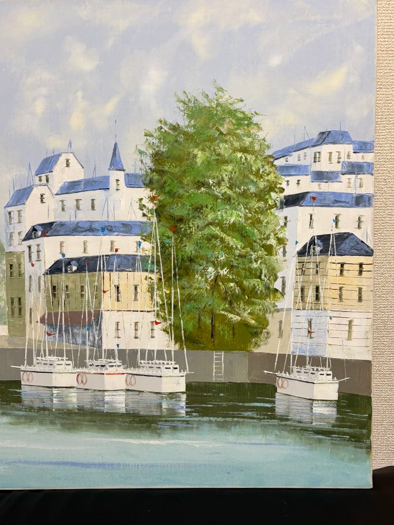 前田忠雄　河畔の風景　F20