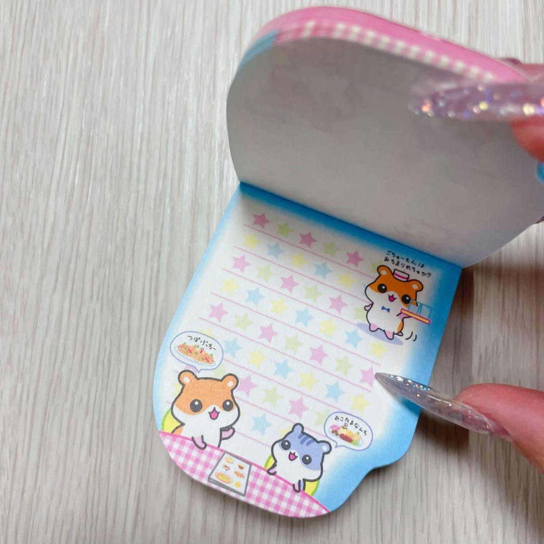 希少未使用】90s 平成レトロ ハムスター ミニ メモ帳 当時物 レア