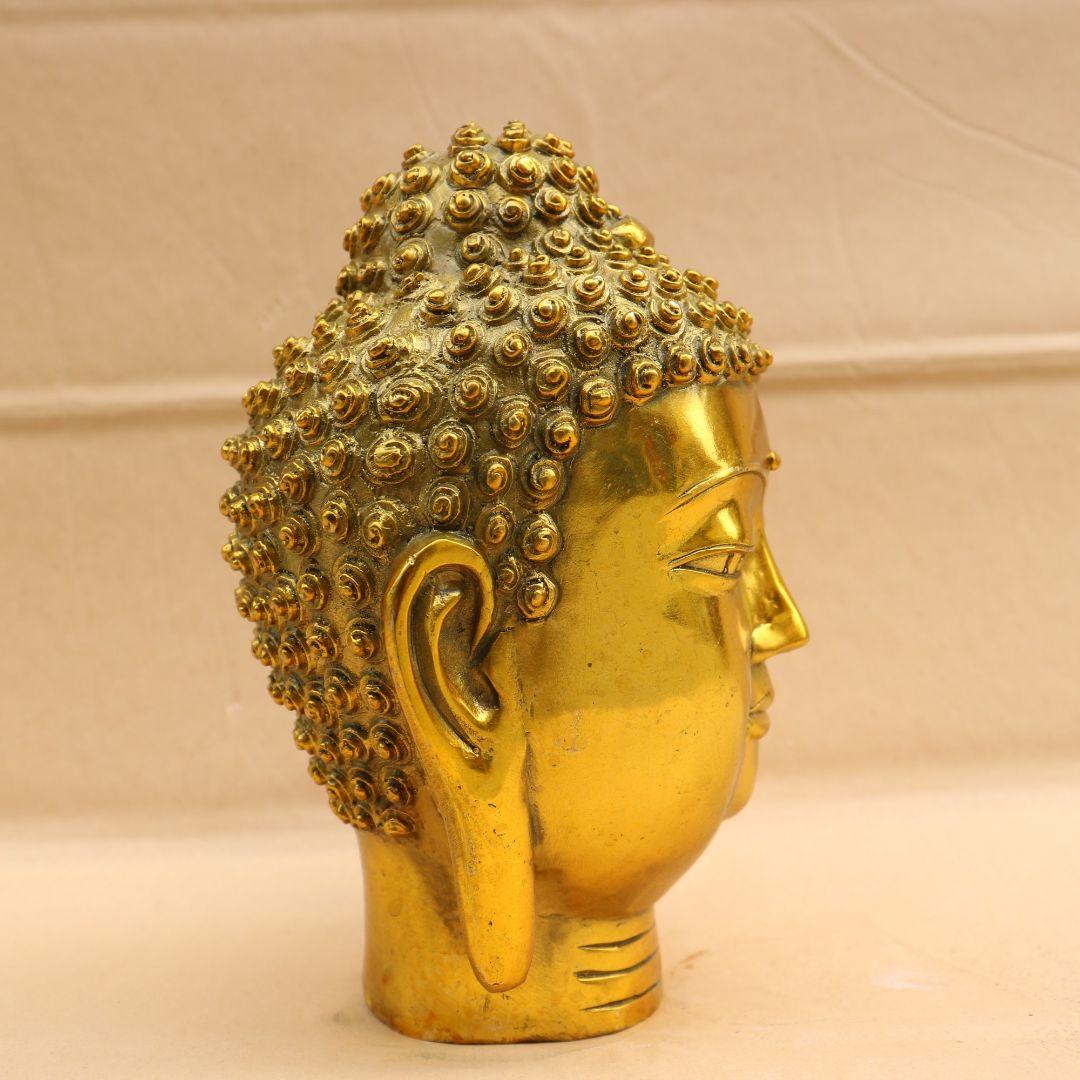 仏光が如来仏頭 工芸品 美術品 置物