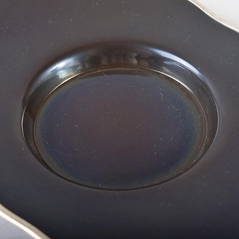 茶道具 静和堂 金谷五良三郎作 銅小判銀覆輪 茶托 五客 共布共箱