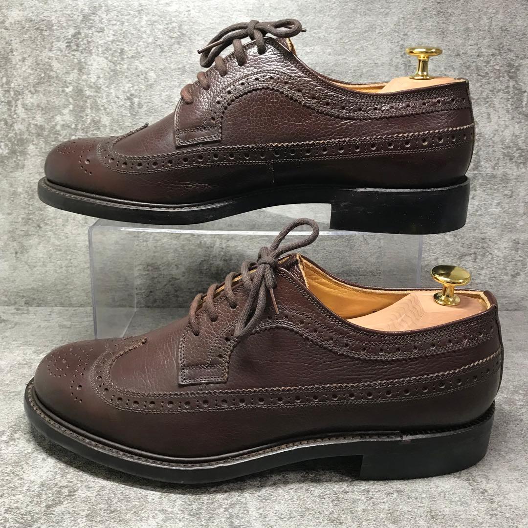 【美品】SCOTCH GRAIN シボ加工　ウィングチップ　ビジネスシューズ