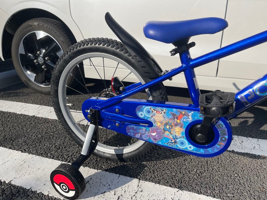 【使用2回！！超美品】室内保管　アイデス　ポケモン自転車18インチ　ブルー
