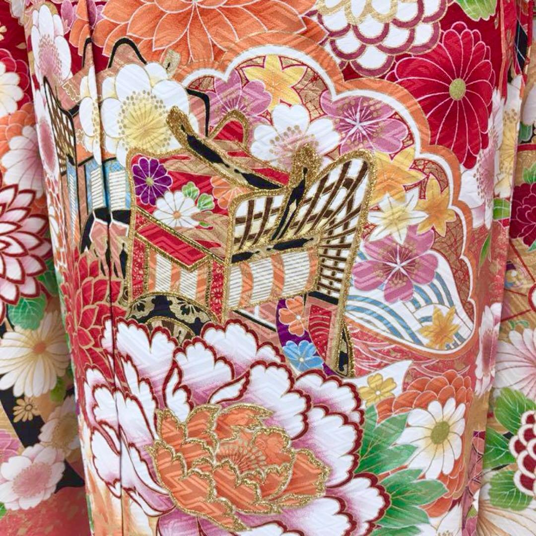 □逸品□総絞り□古典御所車模様□正絹振袖フルセット□成人式結婚式