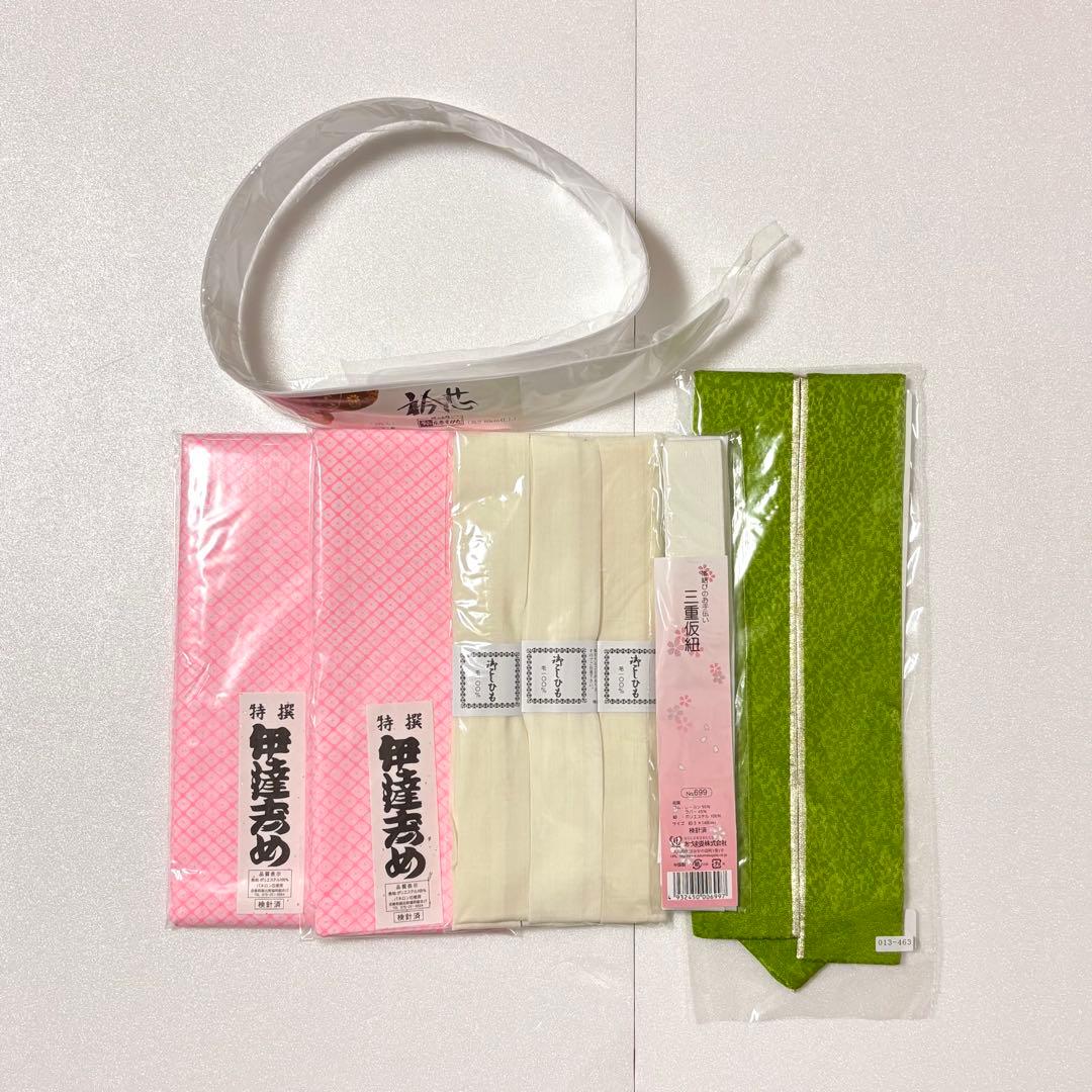 振袖フルセット、正絹総絞りやまと誂製、重ね衿、帯揚げ帯締め、袋帯