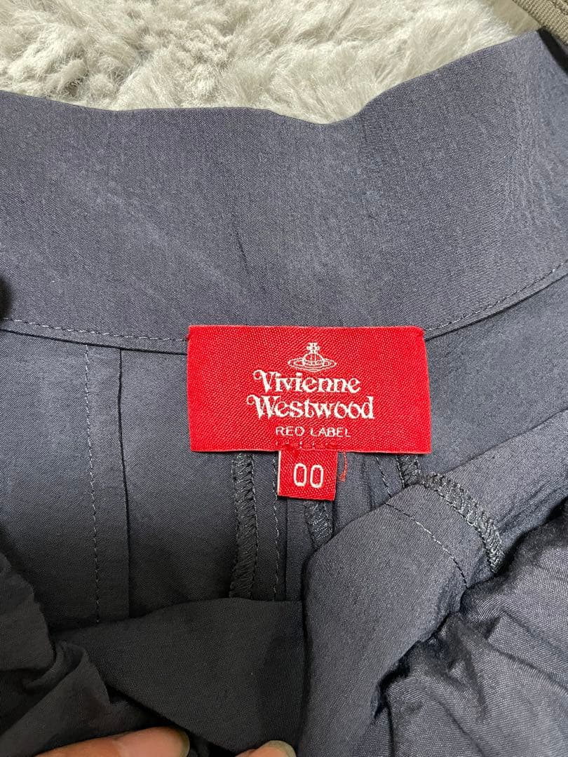 ヴィヴィアンウエストウッド　ブルーグレー サルエルパンツ リボン付き