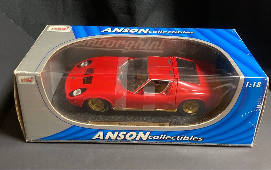 1/18 ランボルギーニ　ミウラ　レッド　2点セット
