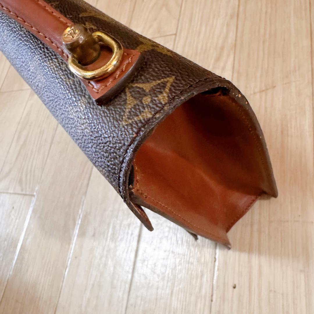 LOUIS VUITTON モンソー モノグラム ハンドバッグ 内ポケット劣化