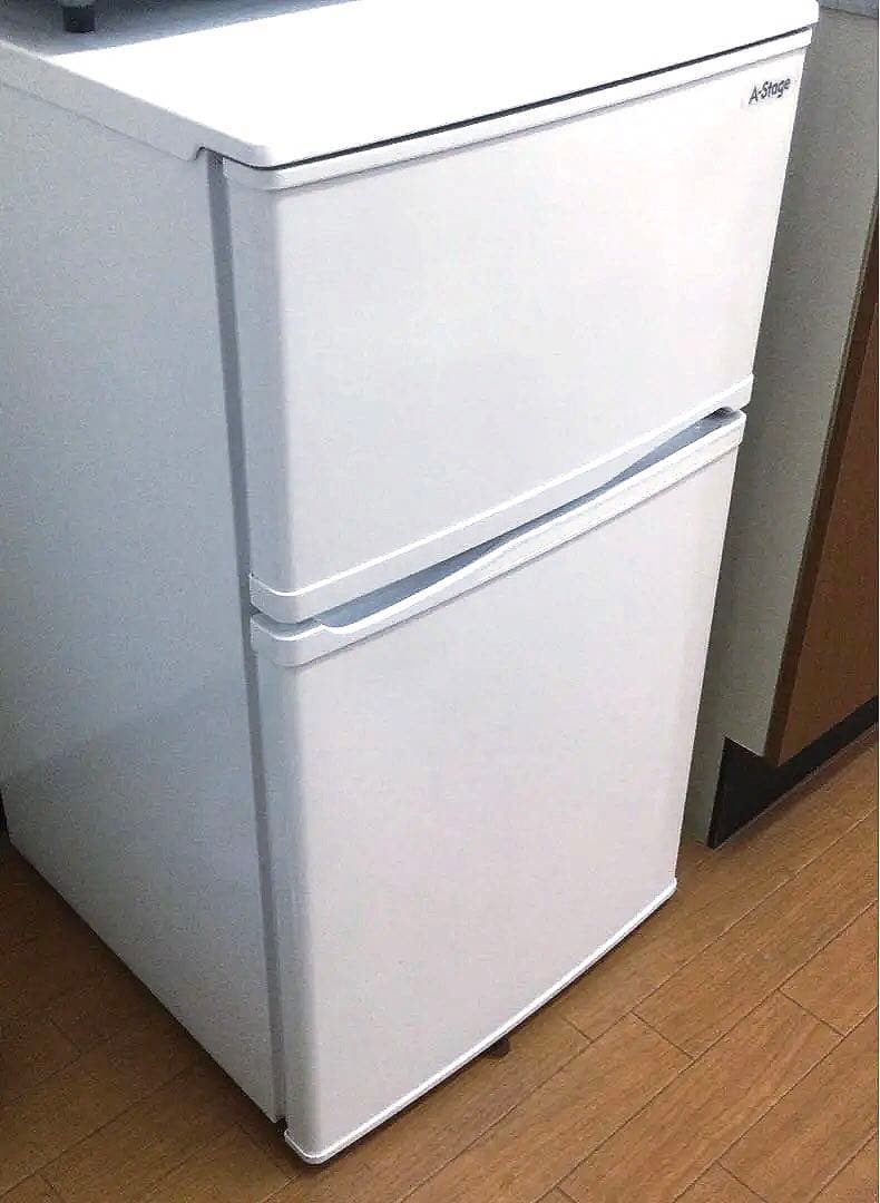 【美品・送料無料！】A-Stage 冷蔵庫 2ドア ホワイト　90L