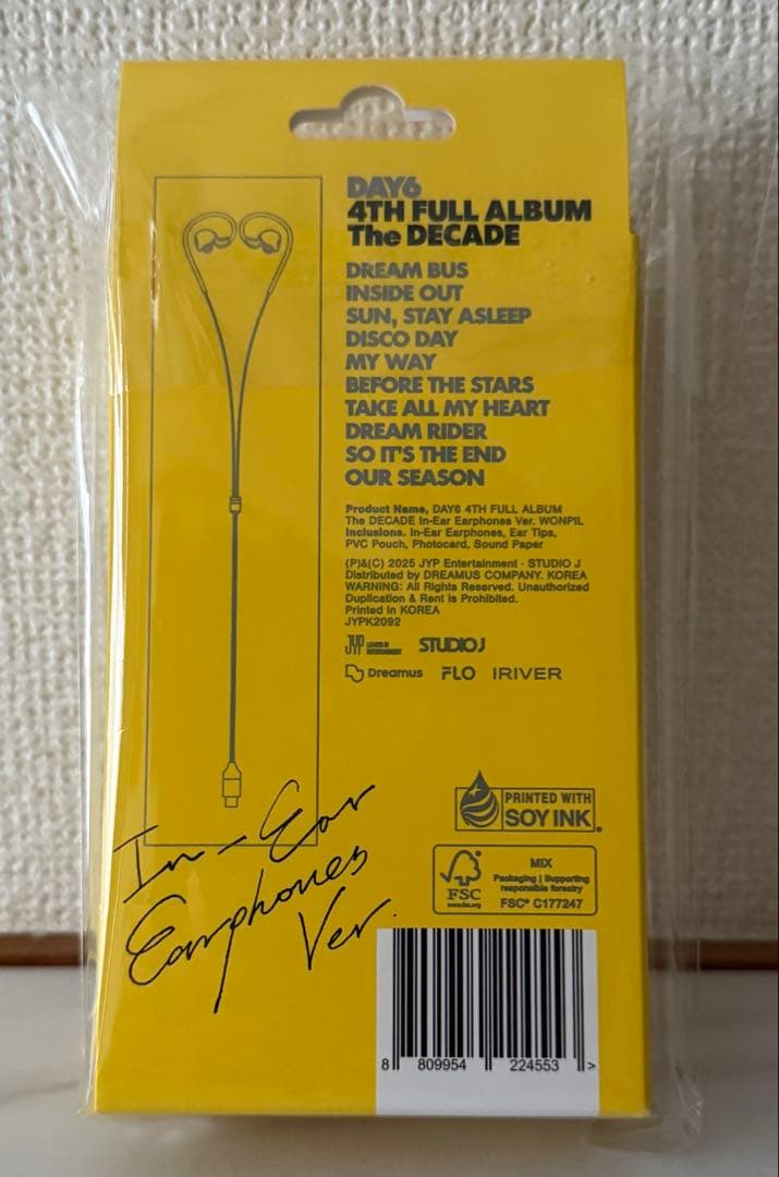 DAY6 The DECADE インイヤーイヤホン ウォンピル