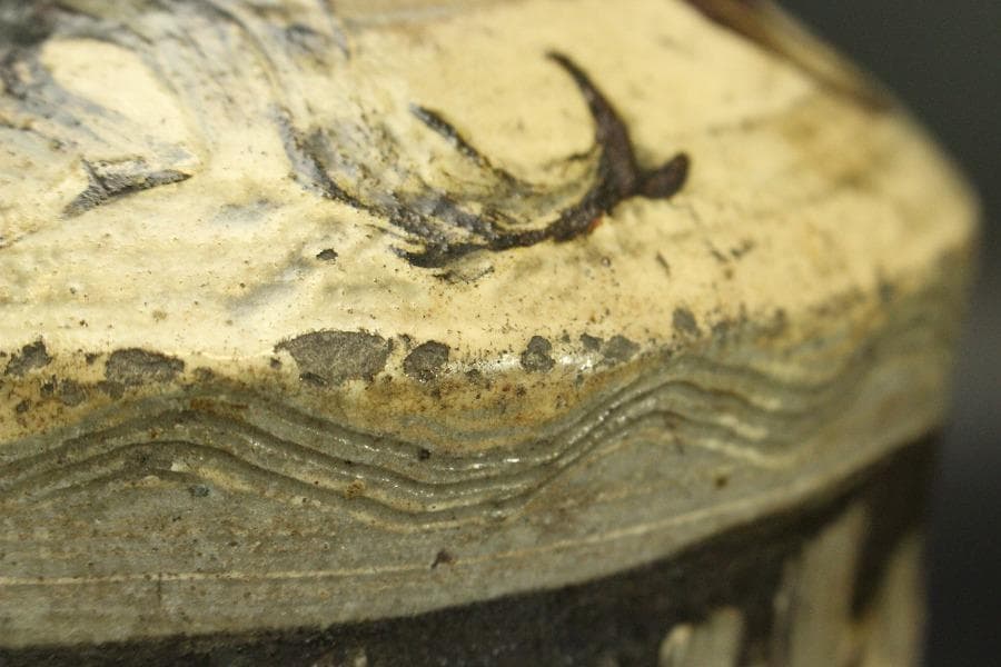 古唐津 櫛目 模様 徳利 高24.3cm 古美術(ZE565)