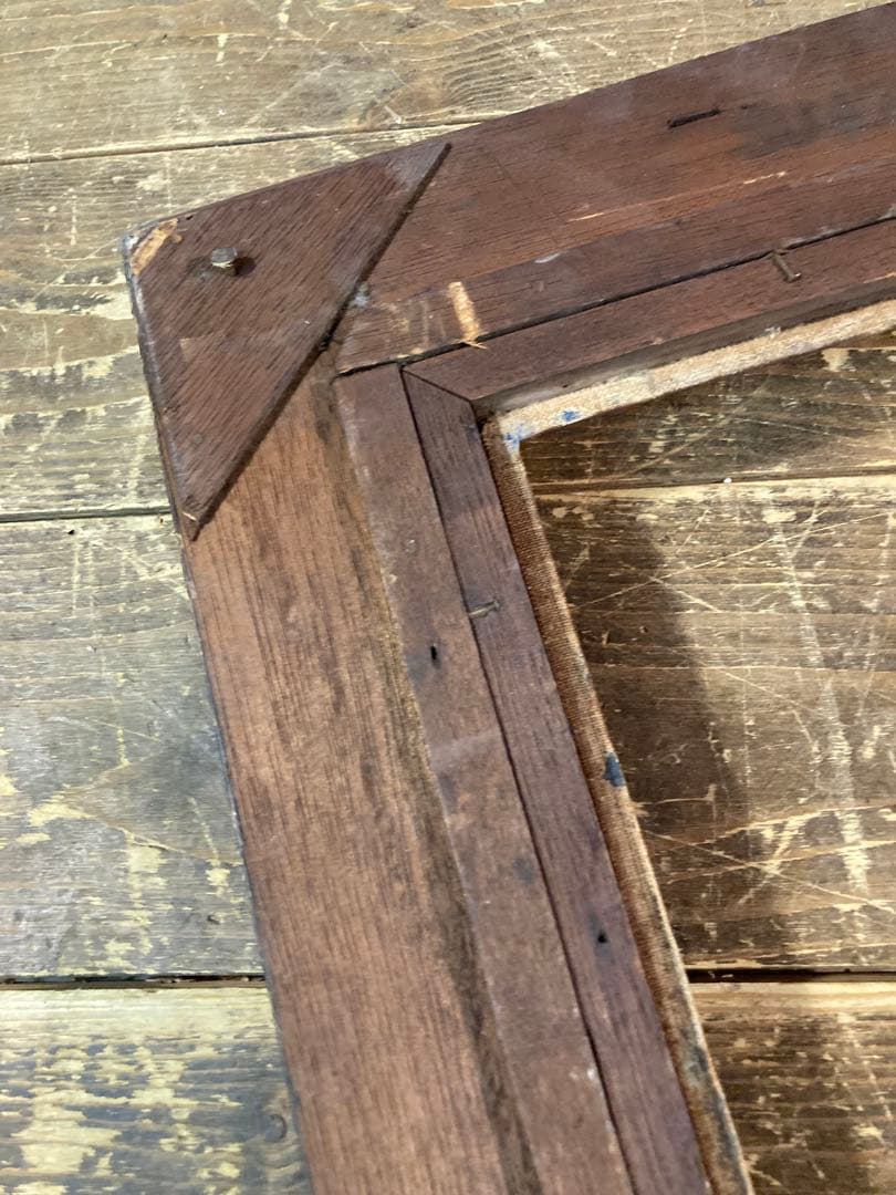 D 額縁　アート　アンティーク調　ヴィンテージ　木製　木枠　ブラウン　茶系