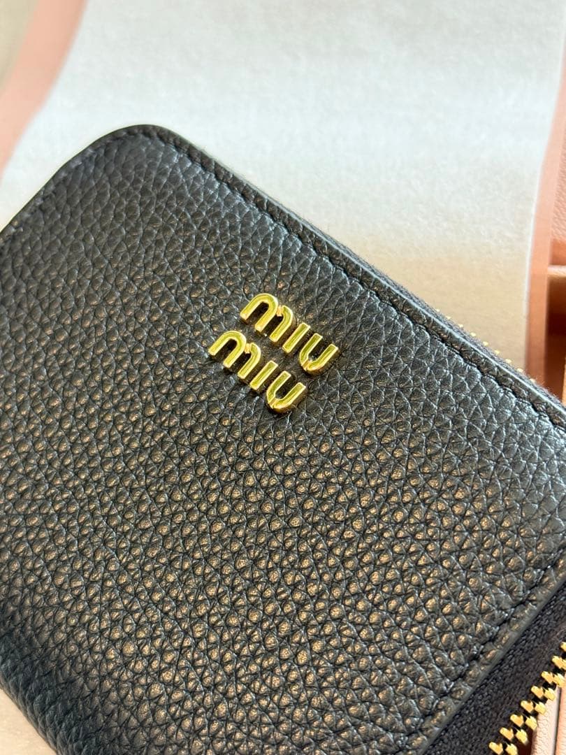 【美品】miu miu 黒 レザー ケース