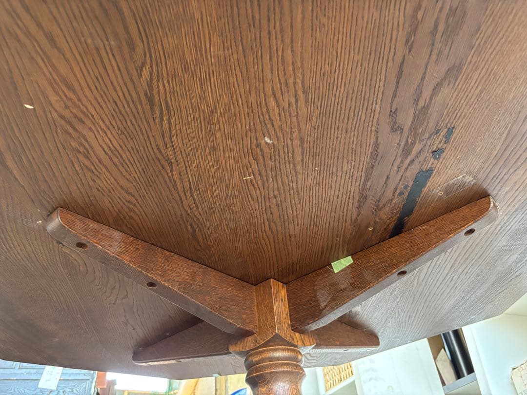 【ダイニングテーブル】オランダ製　16角形丸テーブル　アンティーク