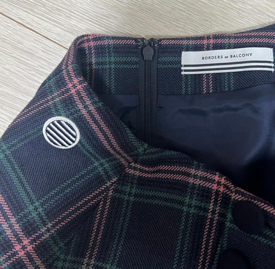 BORDERS at BALCONY プレイド チェック スカート 美品