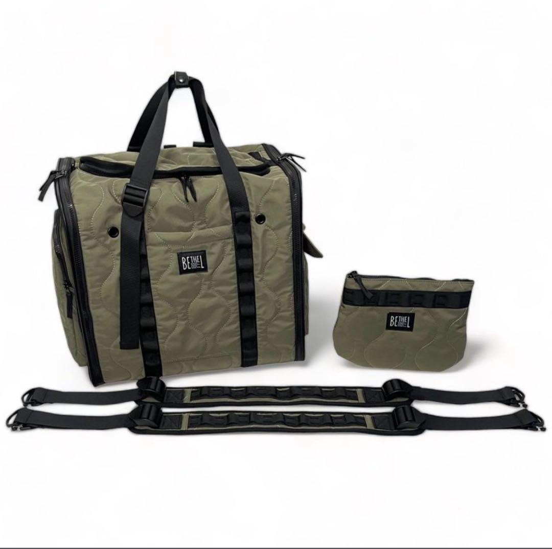 完売品BE THE LABEL 犬用キャリーバッグ オリーブグリーン 犬 キャリー