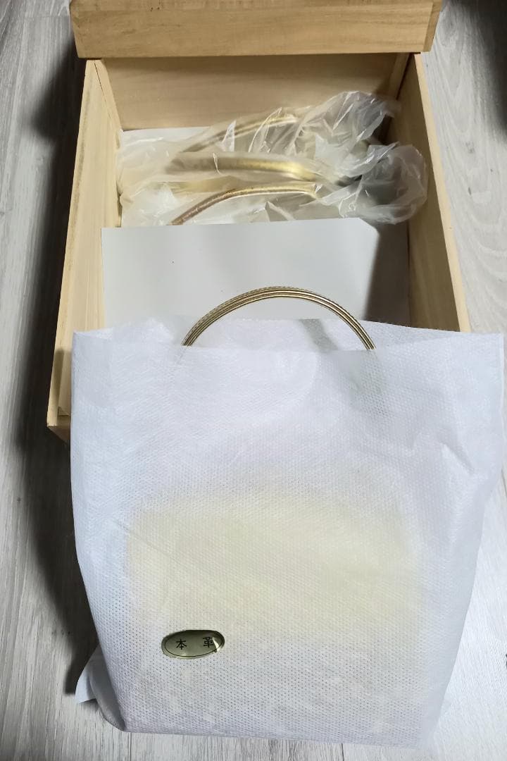 新品☆和装　バッグ&草履　セット　L　24-25cm　本皮