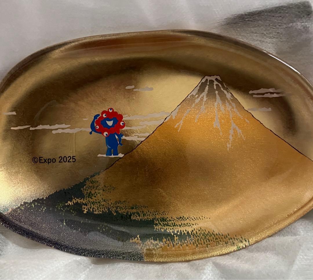 未開封 箔一 ミャクミャク 金箔 箔名画 ガラストレー 小皿 大阪万博