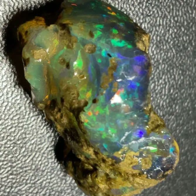 30CT】エチオピア プレシャス オパール 原石 透明 青 鉱物標本 ウェロ産