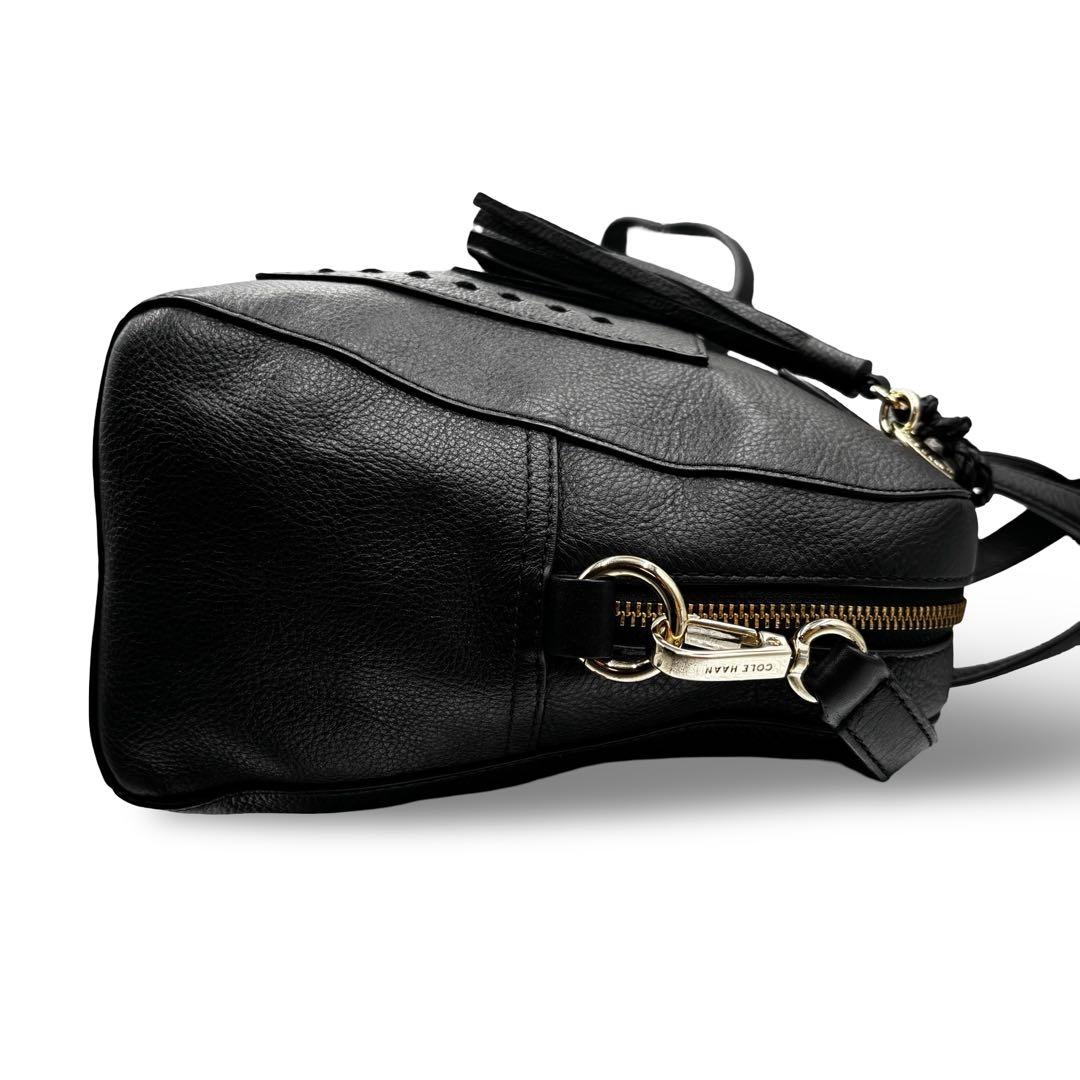 【美品】コールハーン　2way ショルダーバッグ　ハンド　レザー　斜め掛け　金具