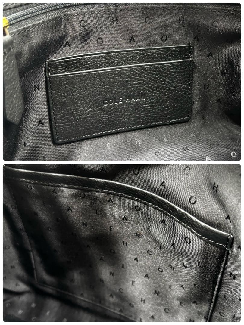 【美品】コールハーン　2way ショルダーバッグ　ハンド　レザー　斜め掛け　金具