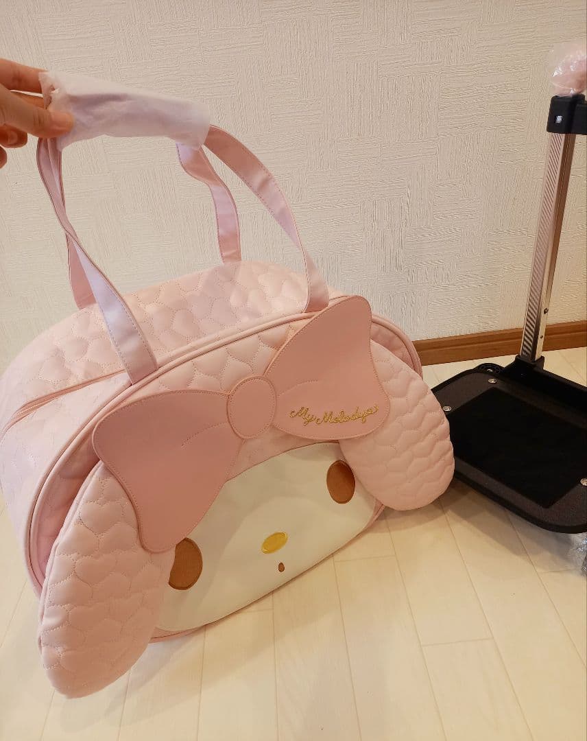 希少 サンリオ マイメロ ダイカット フェイス キャリーケース バッグ