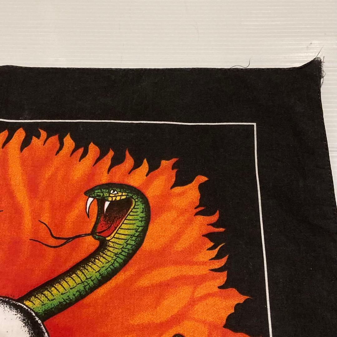 希少 NOS 80s スカル vintage バンダナ ビンテージ USA製
