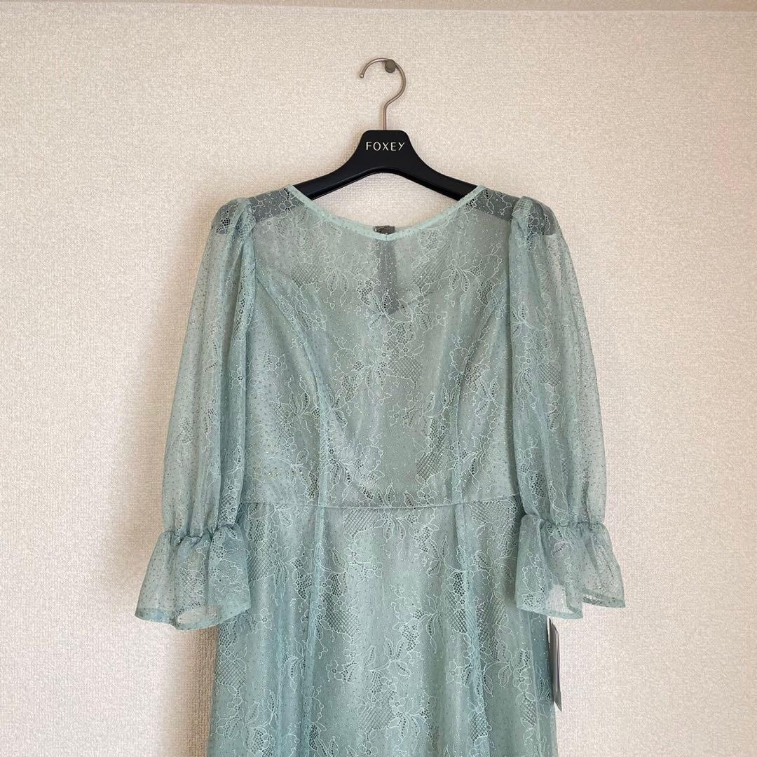 【新品未使用】AIMER グリッターレースフィットフレアドレス