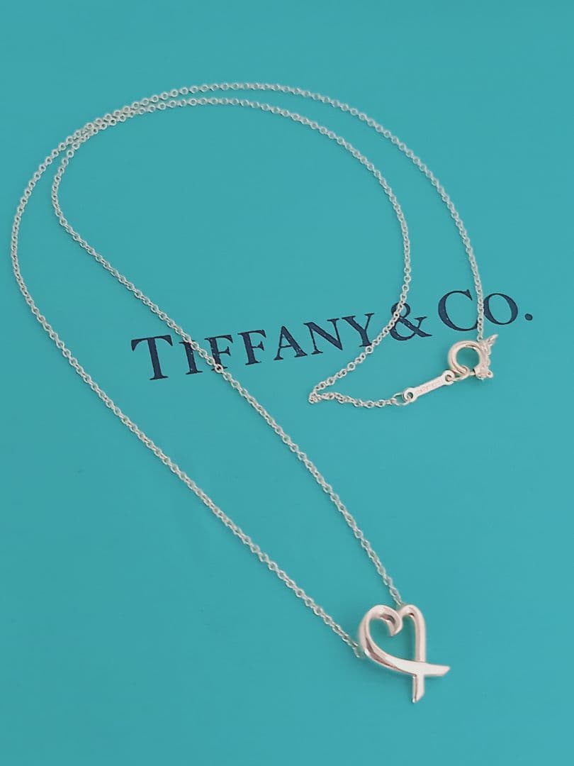 pTIFFANY ティファニー ラビングハート シルバーネックレス