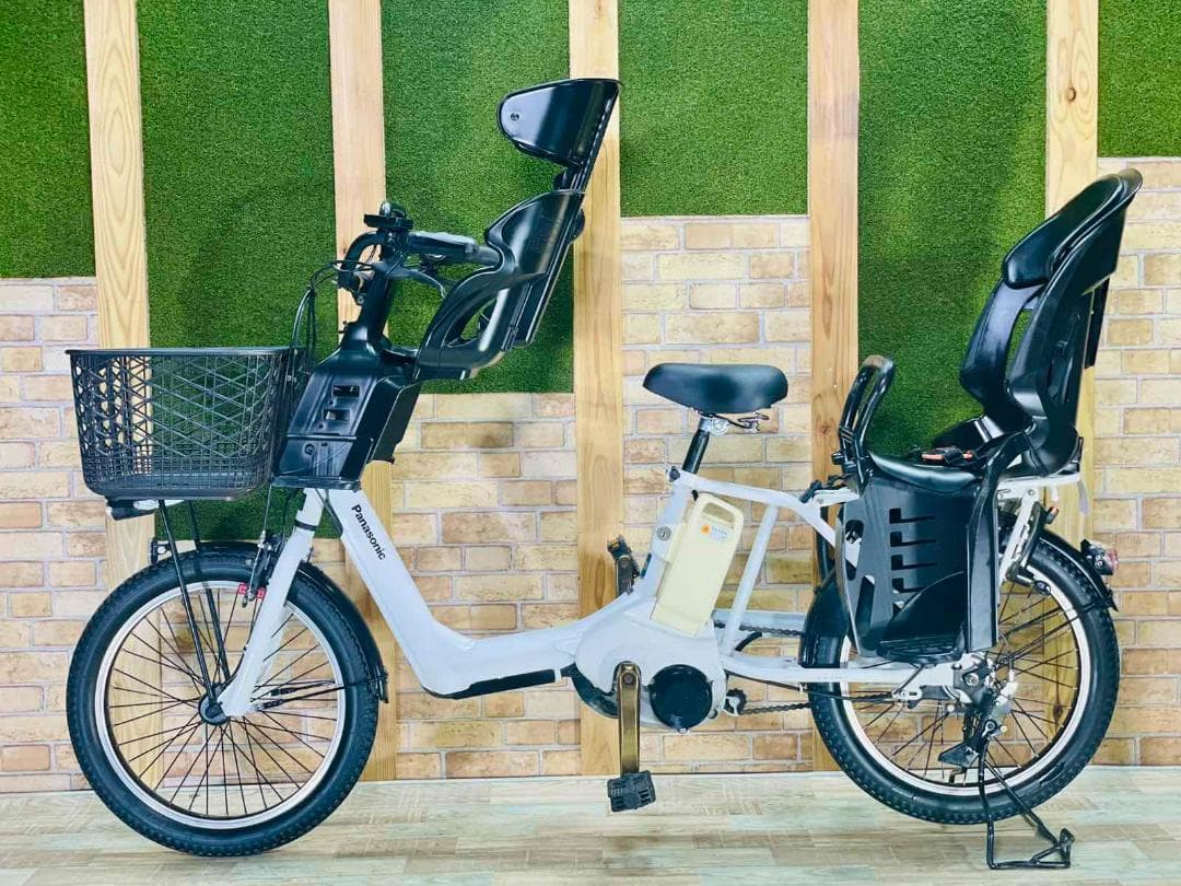 破格 ホワイト系 王様 ギュットアニーズ子供乗せ電動アシスト H2972