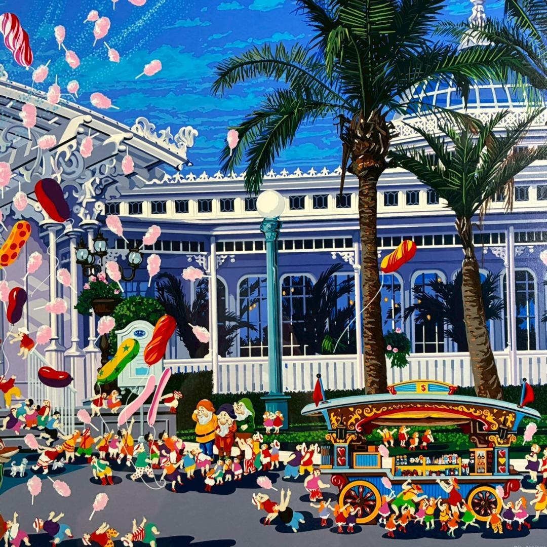 ヒロ・ヤマガタ「クリスタルパレス」大作シルクスクリーン 直筆サイン入 ディズニー