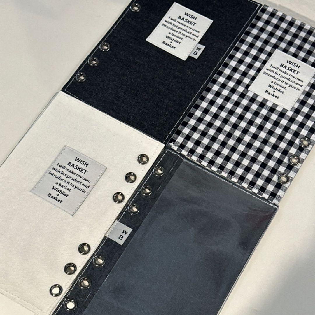 韓国 貯金 バインダー カバー A6 ブラック 黒 QGW6530261013