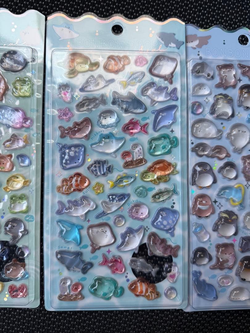 ボンボンドロップシール　4シートセット　水族館限定