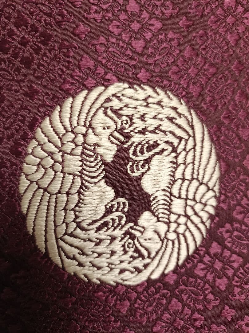 ②銀座高田製 茶道用帛紗 紫色 木箱付き