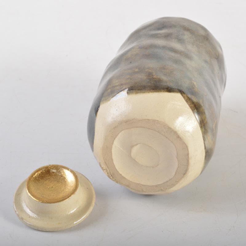 茶道具 吉向松月窯 茶入 共箱 V 6657