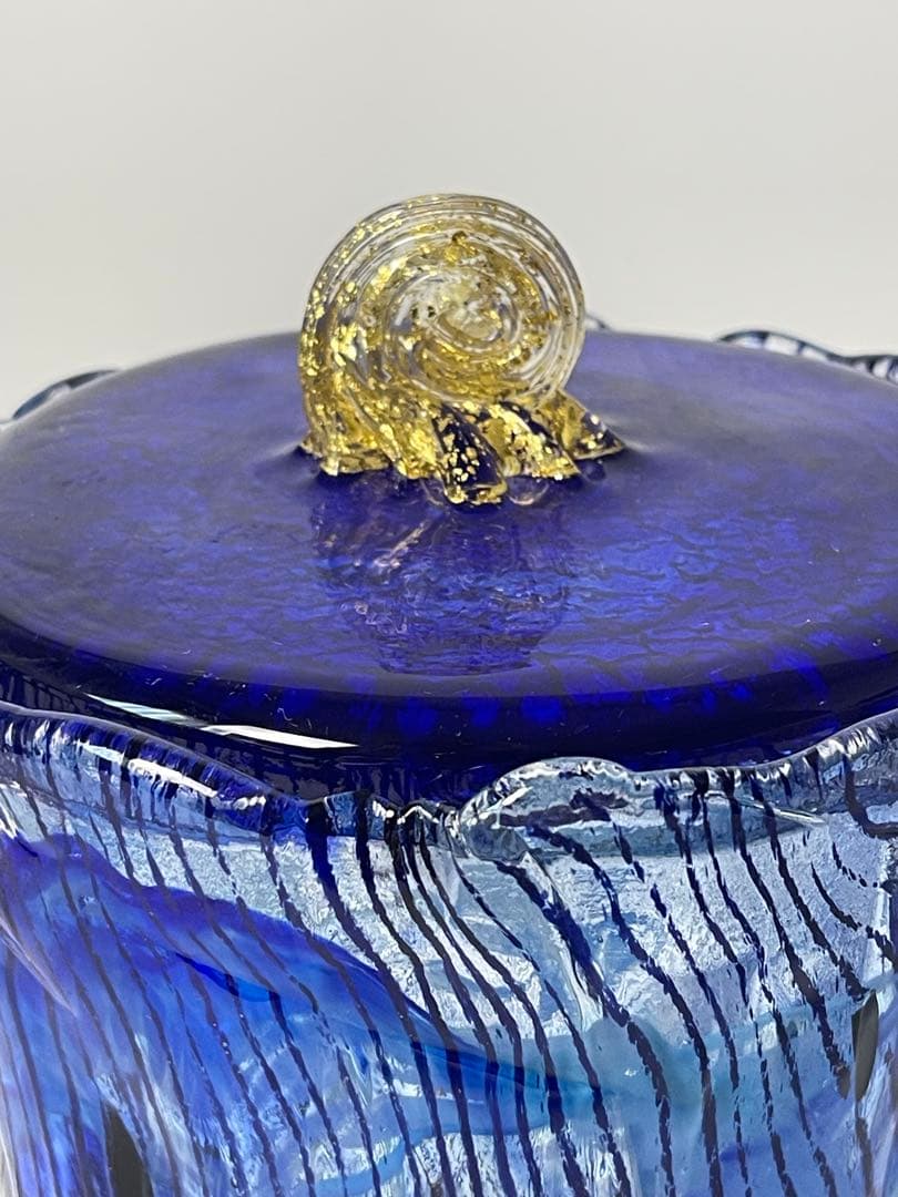 新品 ガラス 水指 2種類の蓋付き