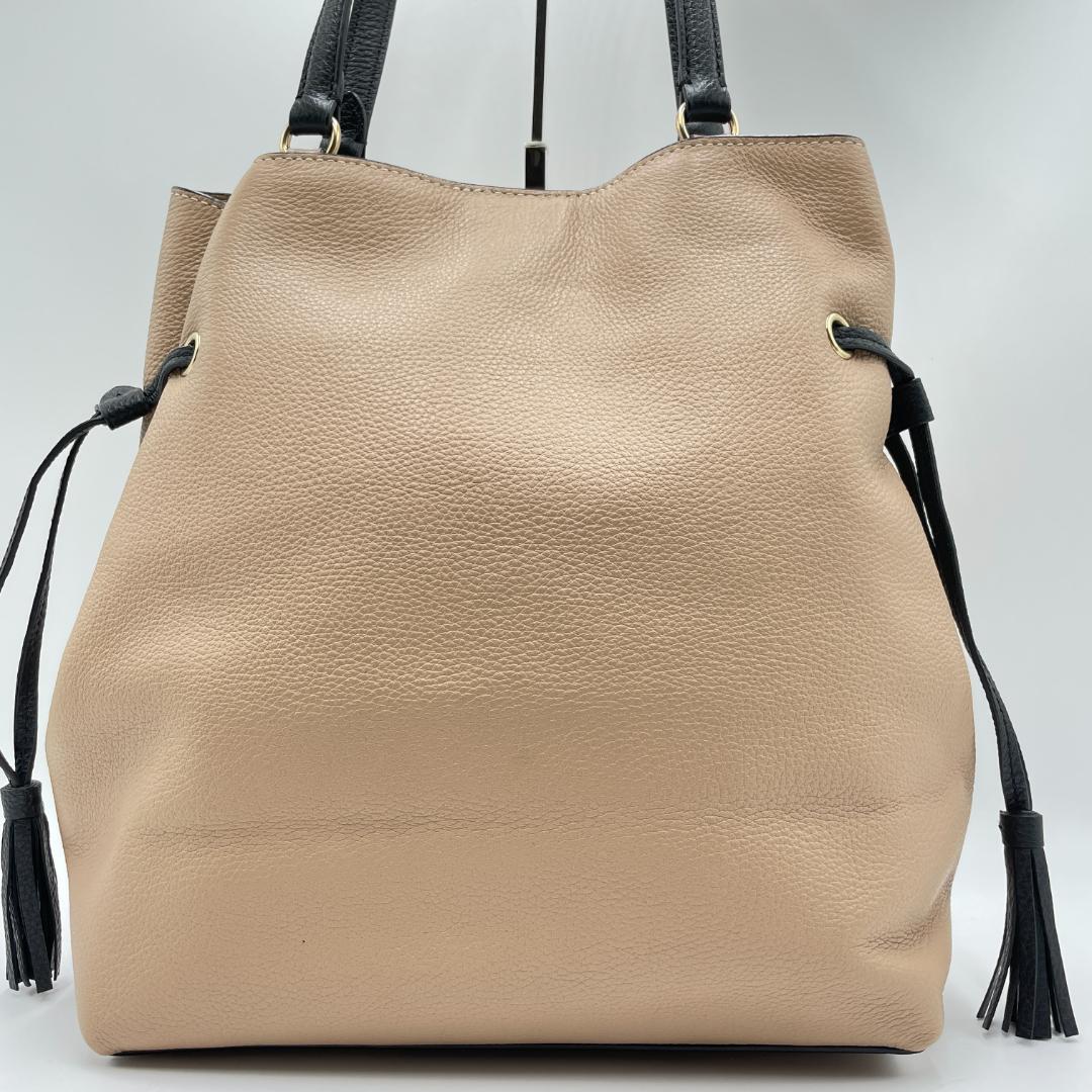 美品 COACH ショルダーバッグ レザー ベージュ 馬車柄 肩掛け CA165