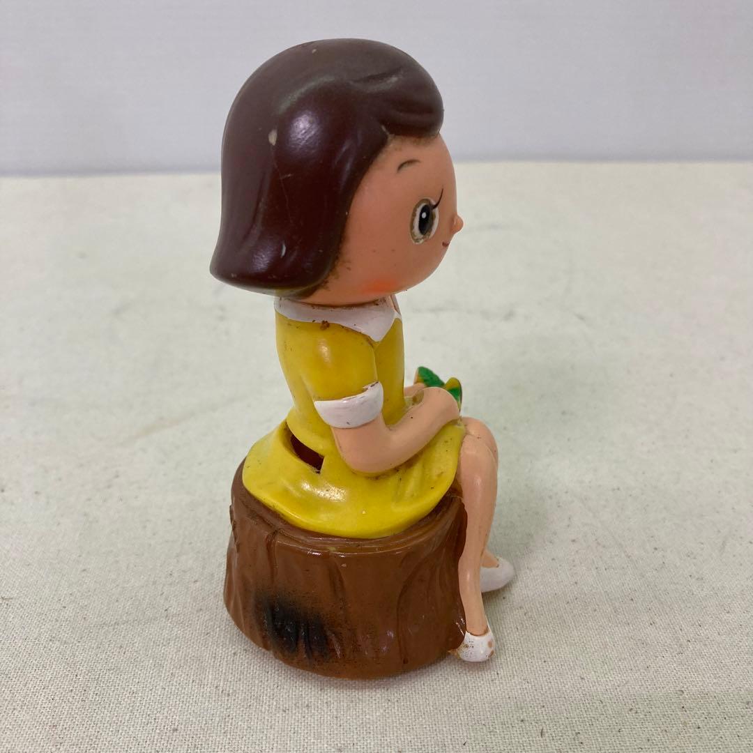 昭和レトロ】神南信用組合 くみちゃん 貯金箱 ソフビ フィギュア