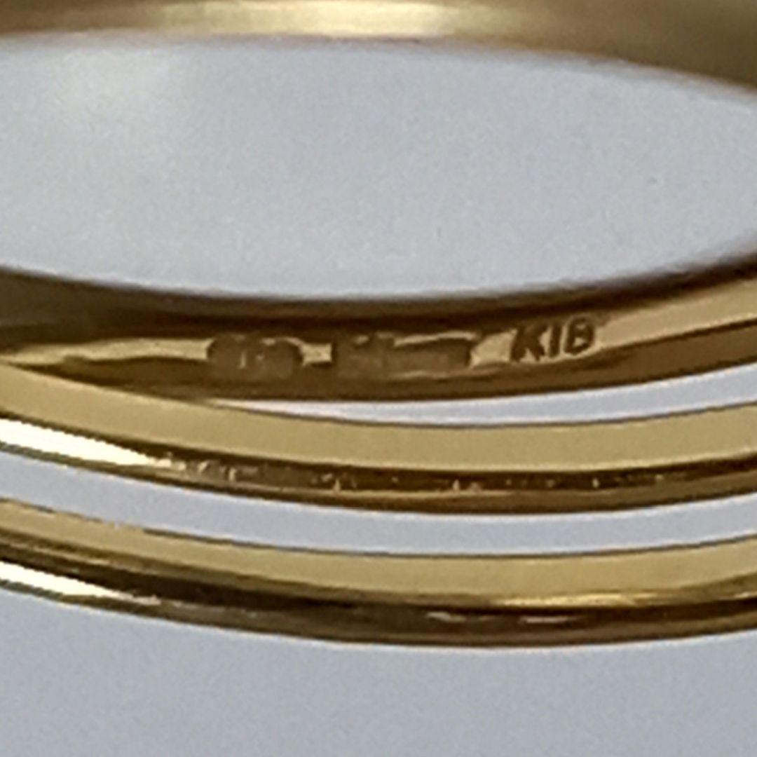 ete bijoux　K18 スキニー レイヤード リング 13号