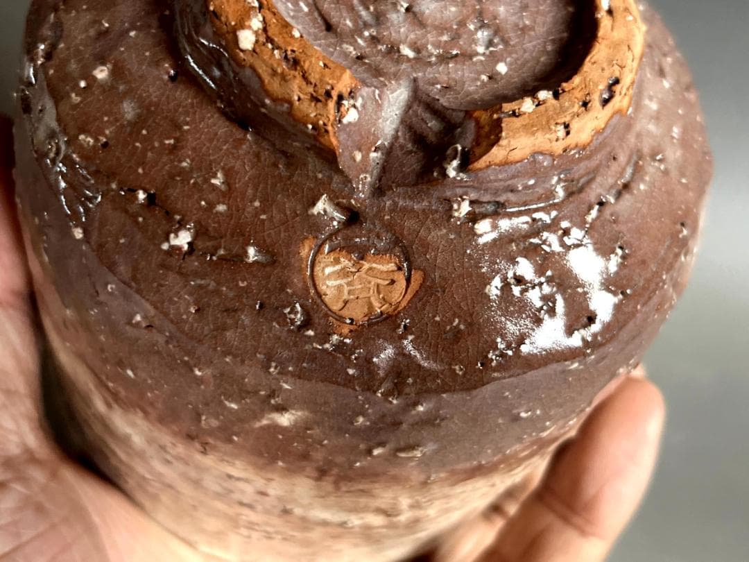 茶碗□筒茶碗「斎藤一斉」萩焼窯元 見島 共箱 割り高台 立ち茶碗